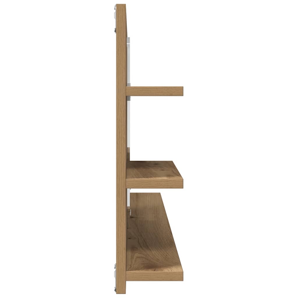 vidaXL Bathroom Mirror Cabinet Artisan Oak 90x11x45 cm Engineered Wood 5
