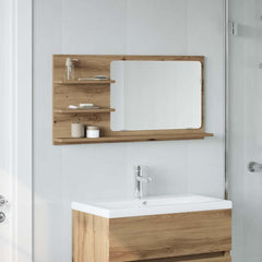 vidaXL Bathroom Mirror Cabinet Artisan Oak 90x11x45 cm Engineered Wood 1