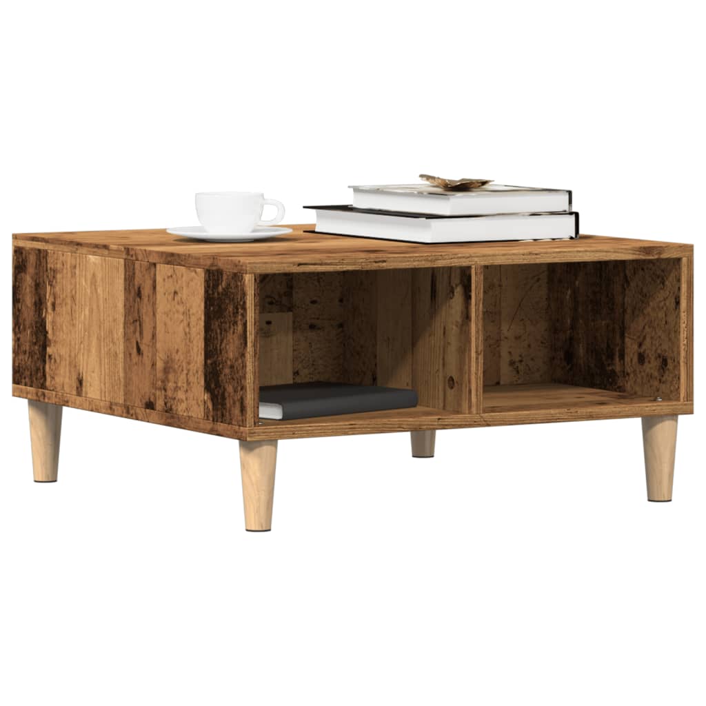 vidaXL Coffee Table Old Wood 60x60x30 cm Engineered Wood 1