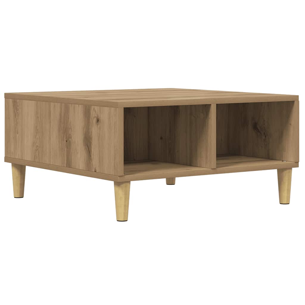vidaXL Coffee Table Artisan Oak 60x60x30 cm Engineered Wood 6