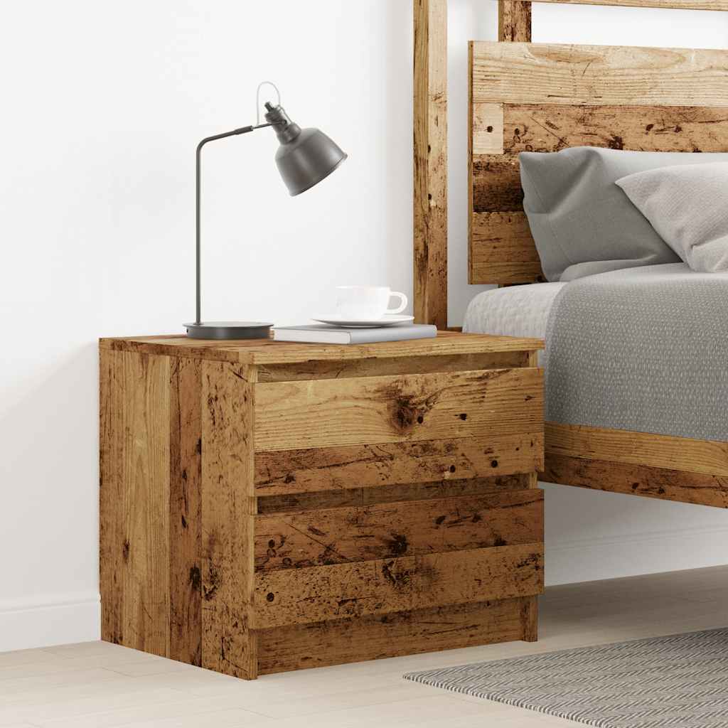 vidaXL Bedside Cabinet Old Wood 50x40x43.5 cm Engineered Wood 3