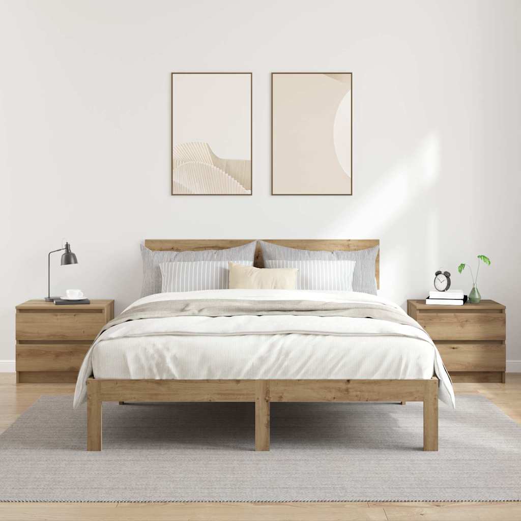 vidaXL Bed Cabinets 50x39x43.5 cm Engineered Wood