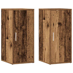 vidaXL Shoe Cabinets 2 pcs Old Wood 32x35x70 cm Engineered Wood 2