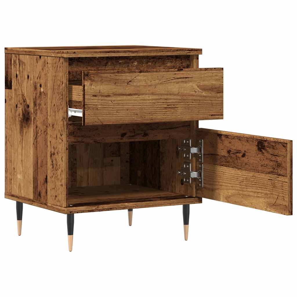 vidaXL Bedside Cabinet Old Wood 40x35x50 cm Engineered Wood 4