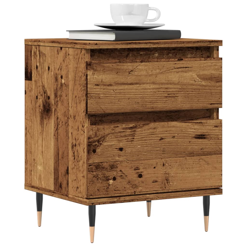 vidaXL Bedside Cabinet Old Wood 40x35x50 cm Engineered Wood 1
