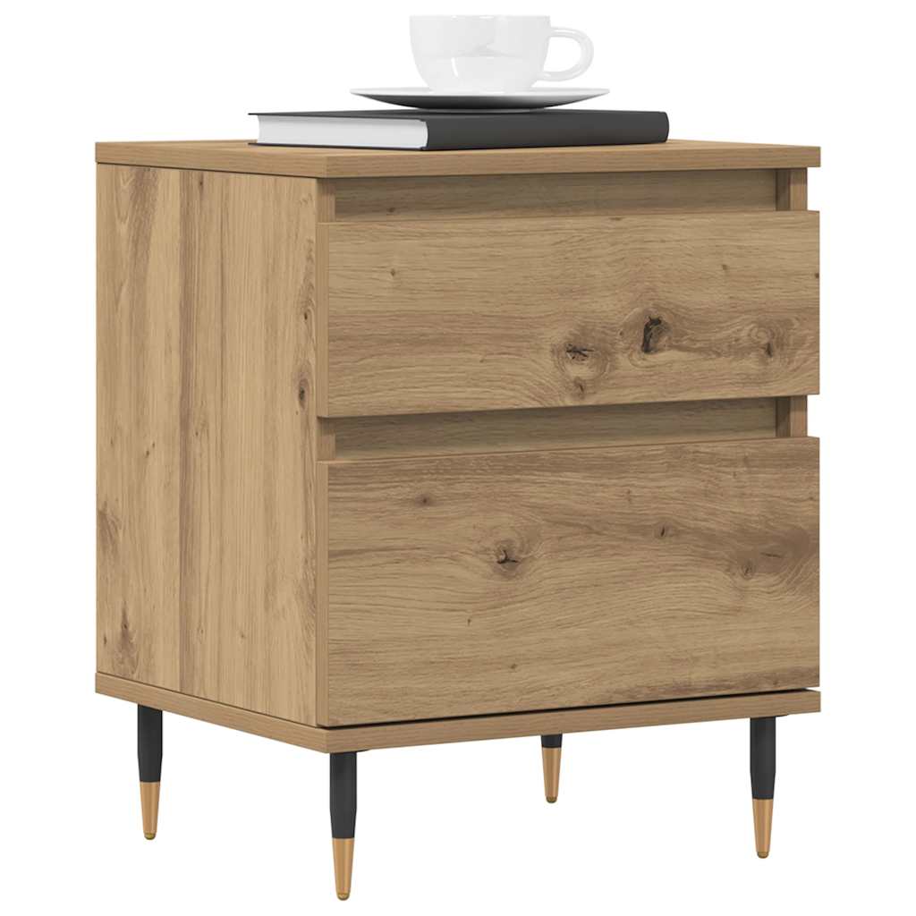 vidaXL Bedside Cabinets 2 pcs Artisan Oak 40x35x50 cm Engineered Wood 3