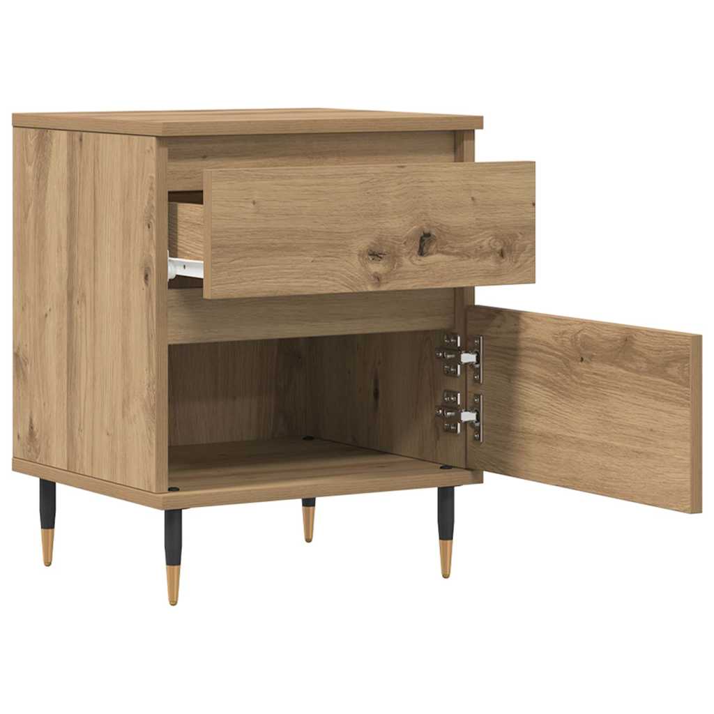 vidaXL Bedside Cabinets 2 pcs Artisan Oak 40x35x50 cm Engineered Wood 4