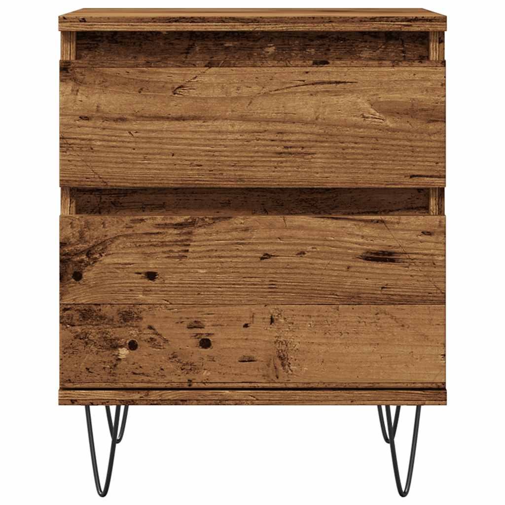 vidaXL Bedside Cabinet Old Wood 40x35x50 cm Engineered Wood 5