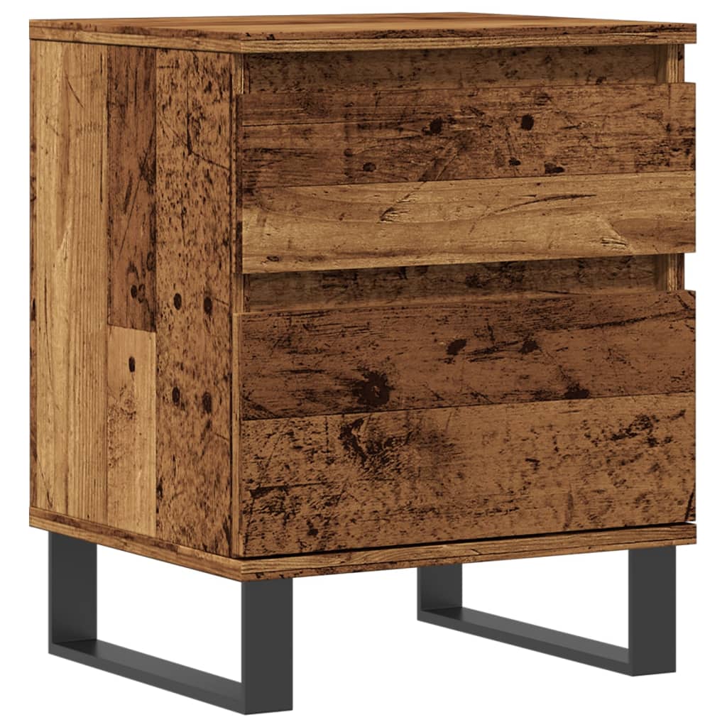 vidaXL Bedside Cabinet Old Wood 40x35x50 cm Engineered Wood 2