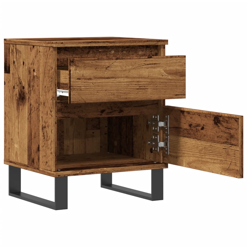 vidaXL Bedside Cabinet Old Wood 40x35x50 cm Engineered Wood 5