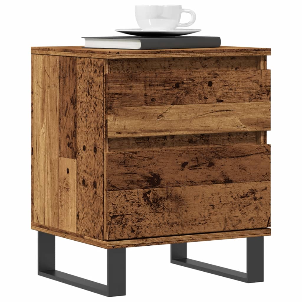 vidaXL Bedside Cabinet Old Wood 40x35x50 cm Engineered Wood 1