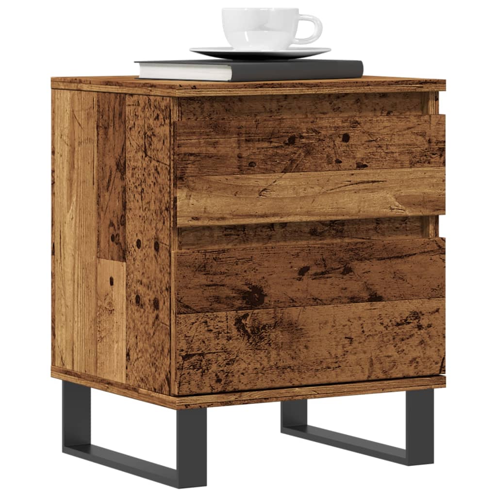 vidaXL Bedside Cabinets 2 pcs Old Wood 40x35x50 cm Engineered Wood 1