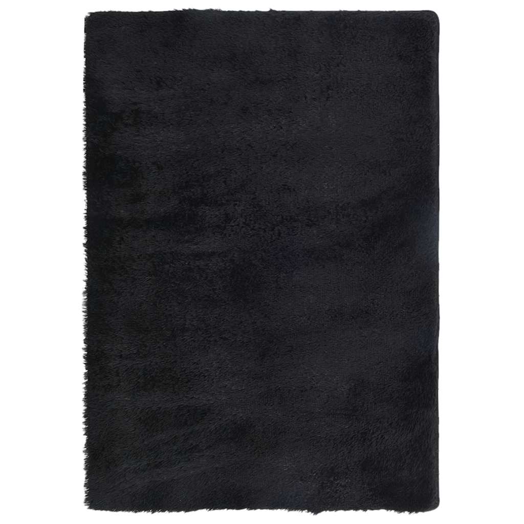 vidaXL Shaggy Rug High Pile NAVARRA Black 120x170 cm Polyester 2