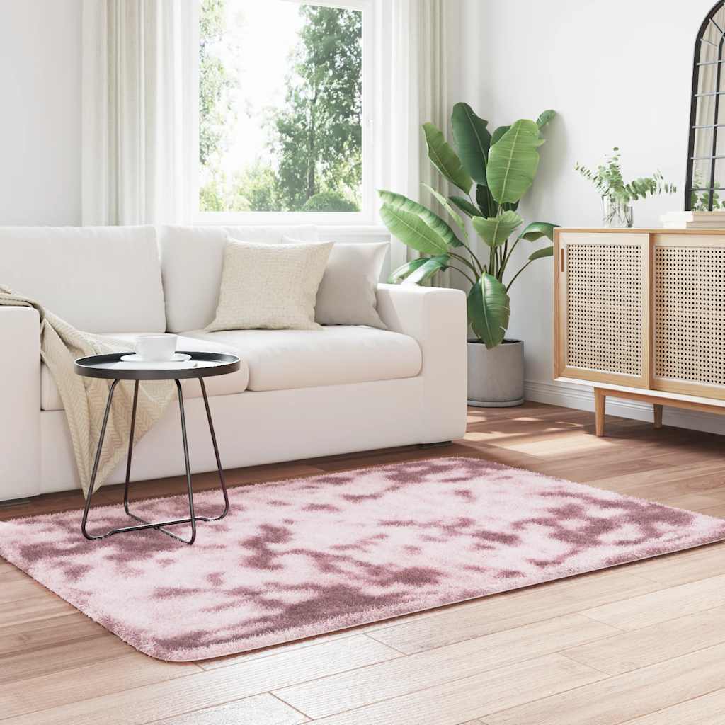 vidaXL Shaggy Rug High Pile NAVARRA Dusty Pink 120x170 cm Polyester 3
