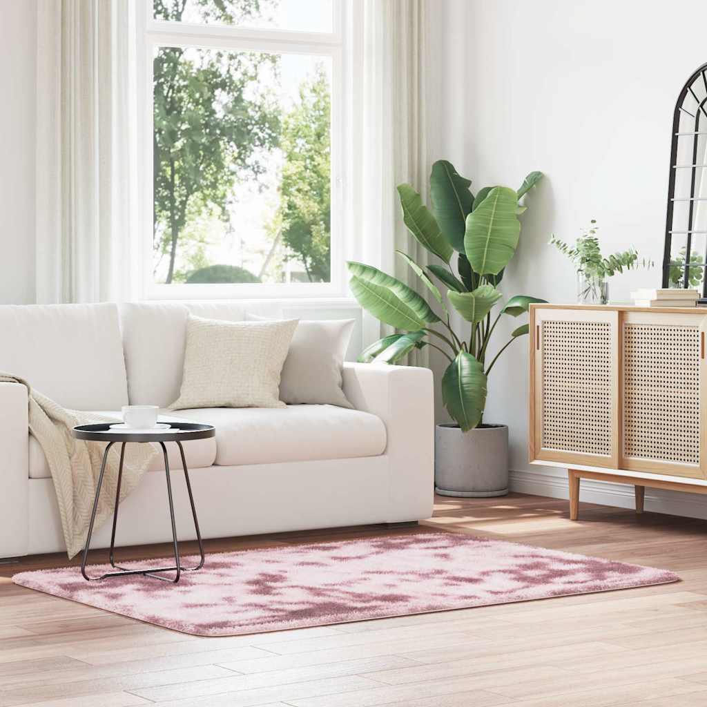 vidaXL Shaggy Rug High Pile NAVARRA Dusty Pink 120x170 cm Polyester 1