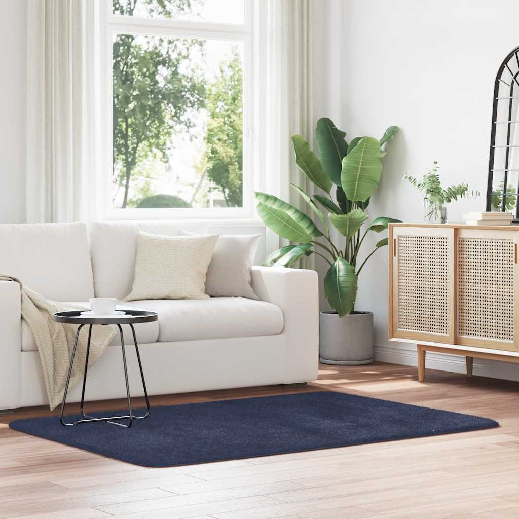 vidaXL Shaggy Rug High Pile NAVARRA Navy 120x170 cm Polyester 1