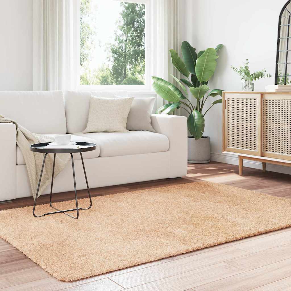 vidaXL Shaggy Rug High Pile NAVARRA Beige 130x200 cm Polyester 3