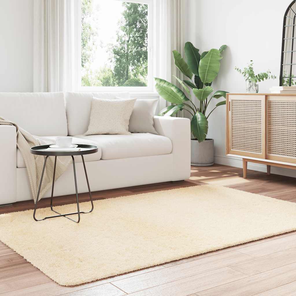 vidaXL Shaggy Rug High Pile NAVARRA Cream 130x200 cm Polyester 3