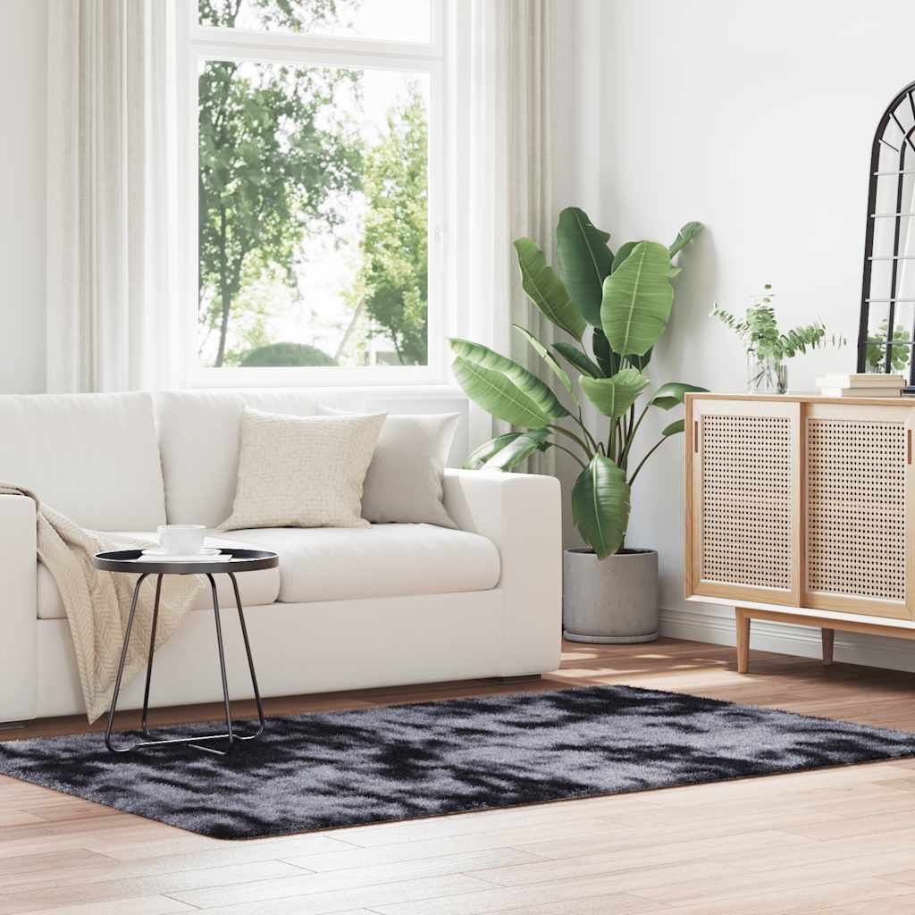 vidaXL Shaggy Rug High Pile NAVARRA Dark Grey 130x200 cm Polyester 1