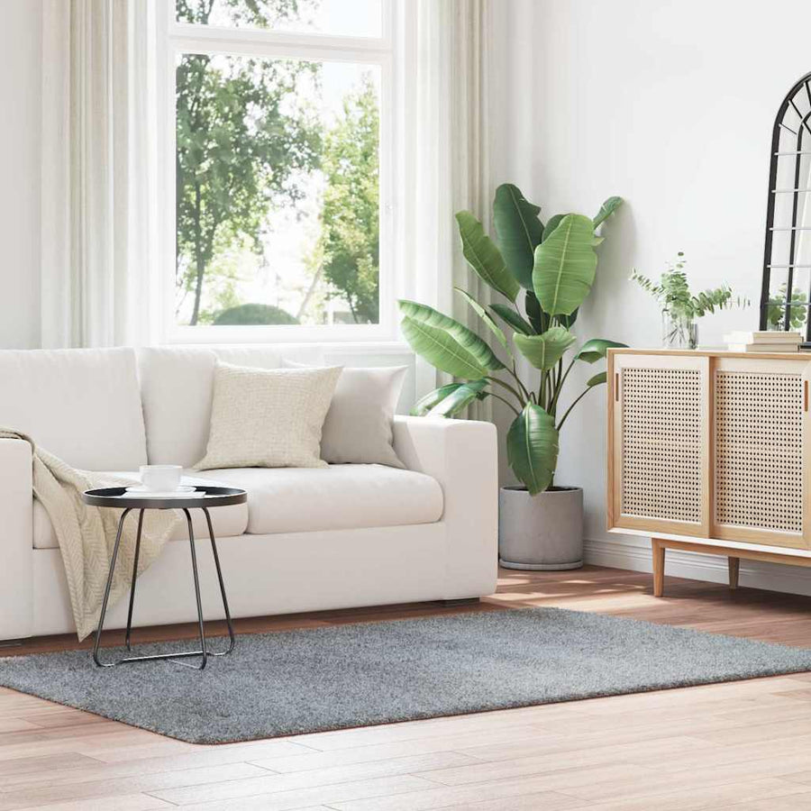 vidaXL Shaggy Rug High Pile NAVARRA Light Grey 130x200 cm Polyester 1
