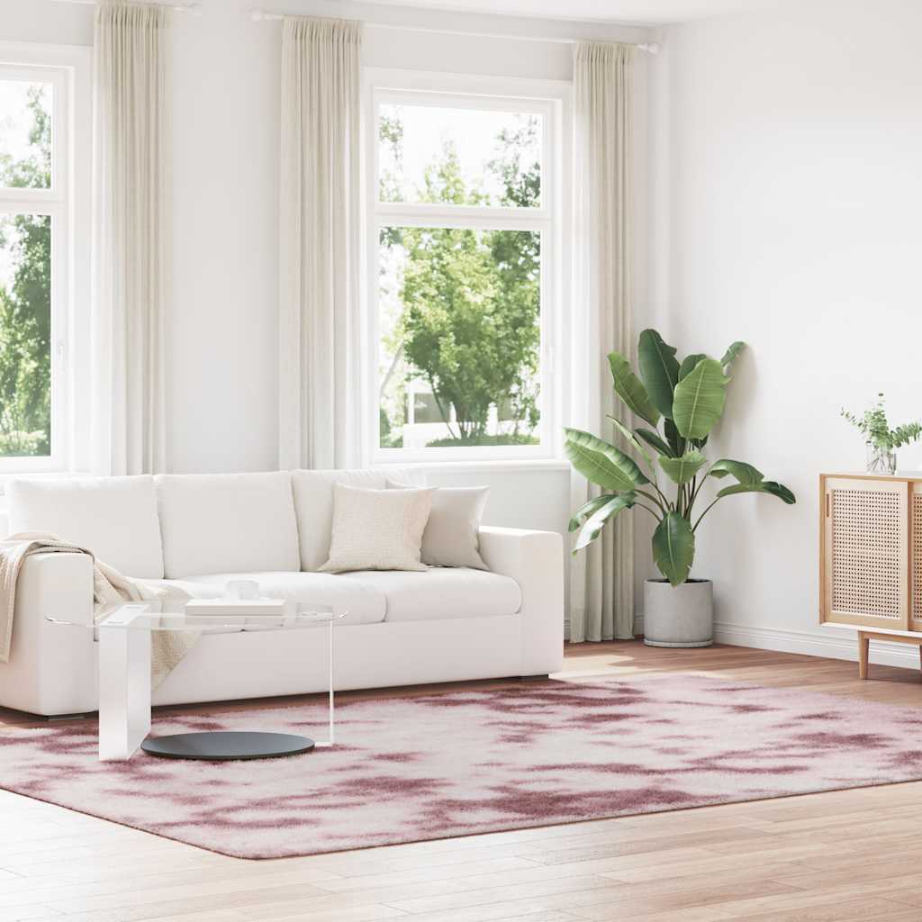 vidaXL Shaggy Rug High Pile NAVARRA Polyester Dusty Pink