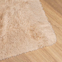 vidaXL Shaggy Rug High Pile NAVARRA Beige 160x160 cm Polyester 4