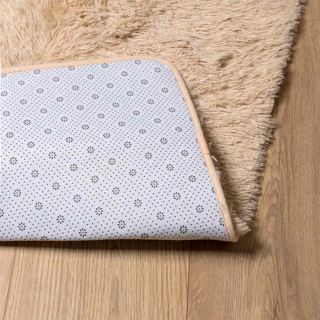 vidaXL Shaggy Rug High Pile NAVARRA Beige 160x160 cm Polyester 6