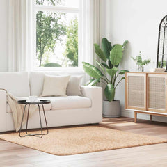 vidaXL Shaggy Rug High Pile NAVARRA Beige 160x160 cm Polyester 1