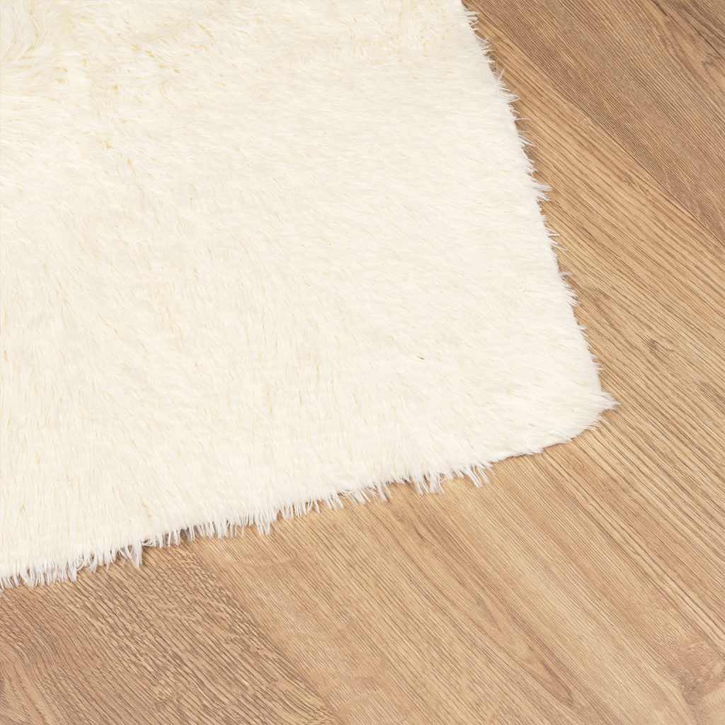vidaXL Shaggy Rug High Pile NAVARRA Cream 160x160 cm Polyester 4