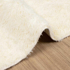 vidaXL Shaggy Rug High Pile NAVARRA Cream 160x160 cm Polyester 5