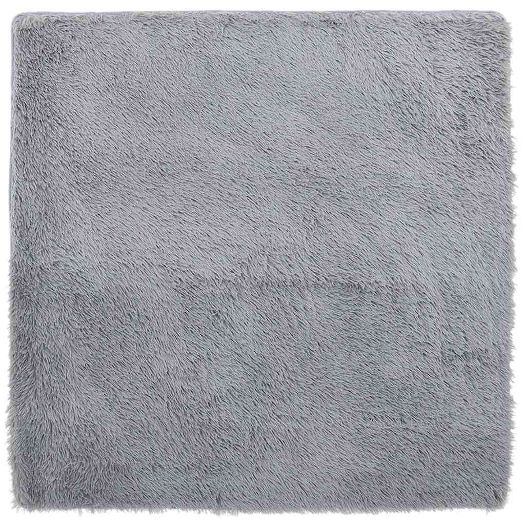 vidaXL Shaggy Rug High Pile NAVARRA Light Grey 160x160 cm Polyester 2