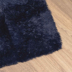 vidaXL Shaggy Rug High Pile NAVARRA Navy 160x160 cm Polyester 4
