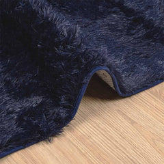 vidaXL Shaggy Rug High Pile NAVARRA Navy 160x160 cm Polyester 5