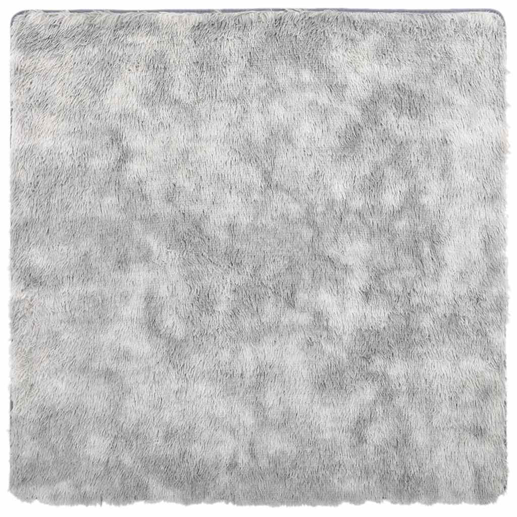 vidaXL Shaggy Rug High Pile NAVARRA Silver Grey 160x160 cm Polyester 2