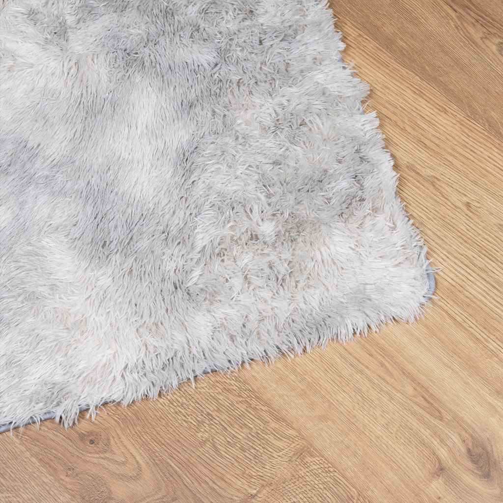 vidaXL Shaggy Rug High Pile NAVARRA Silver Grey 160x160 cm Polyester 4