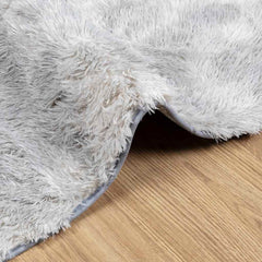 vidaXL Shaggy Rug High Pile NAVARRA Silver Grey 160x160 cm Polyester 5