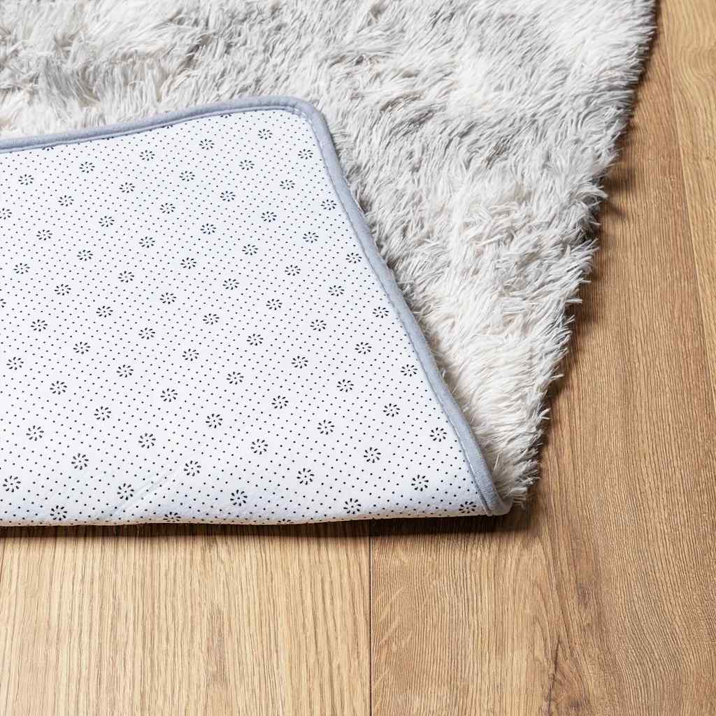 vidaXL Shaggy Rug High Pile NAVARRA Silver Grey 160x160 cm Polyester 6