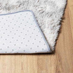 vidaXL Shaggy Rug High Pile NAVARRA Silver Grey 160x160 cm Polyester 6