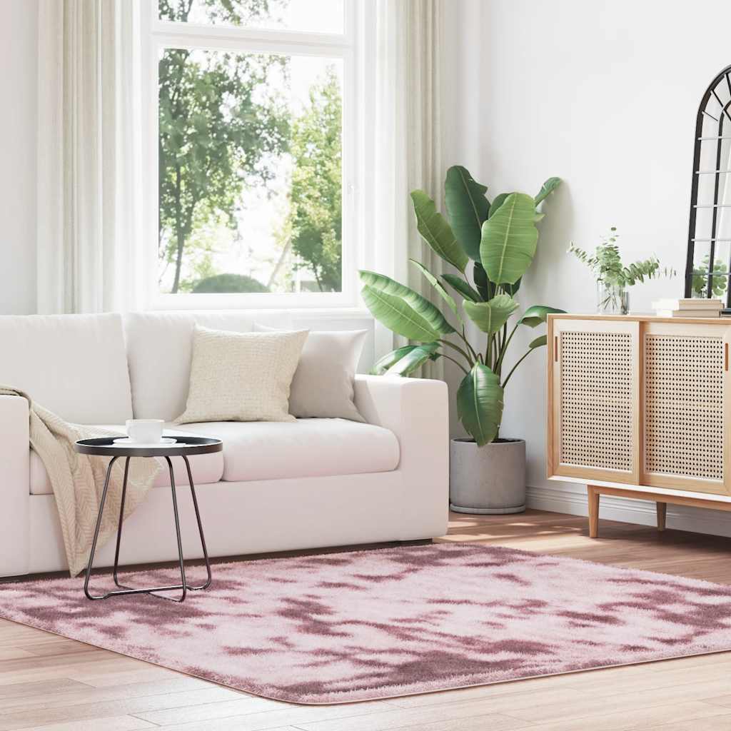 vidaXL Shaggy Rug High Pile NAVARRA Polyester Dusty Pink