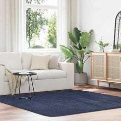 vidaXL Shaggy Rug High Pile NAVARRA Polyester Navy
