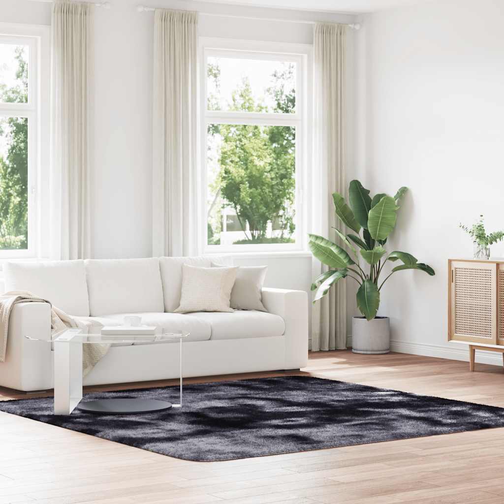 vidaXL Shaggy Rug High Pile NAVARRA Dark Grey 240x240 cm Polyester 1