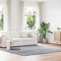 vidaXL Shaggy Rug High Pile NAVARRA Polyester Light Grey
