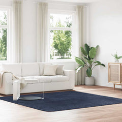 vidaXL Shaggy Rug High Pile NAVARRA Polyester Navy