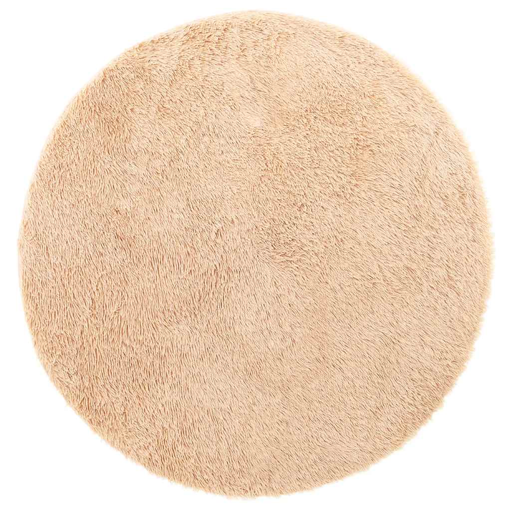 vidaXL Shaggy Rug High Pile NAVARRA Beige 160x160 cm Polyester 2