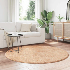 vidaXL Shaggy Rug High Pile NAVARRA Beige 160x160 cm Polyester 3