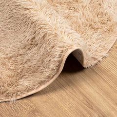 vidaXL Shaggy Rug High Pile NAVARRA Beige 160x160 cm Polyester 5