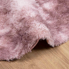 vidaXL Shaggy Rug High Pile NAVARRA Dusty Pink 160x160 cm Polyester 5