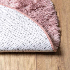 vidaXL Shaggy Rug High Pile NAVARRA Dusty Pink 160x160 cm Polyester 6