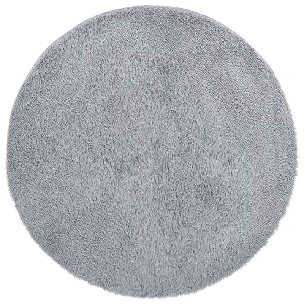vidaXL Shaggy Rug High Pile NAVARRA Light Grey 160x160 cm Polyester 2
