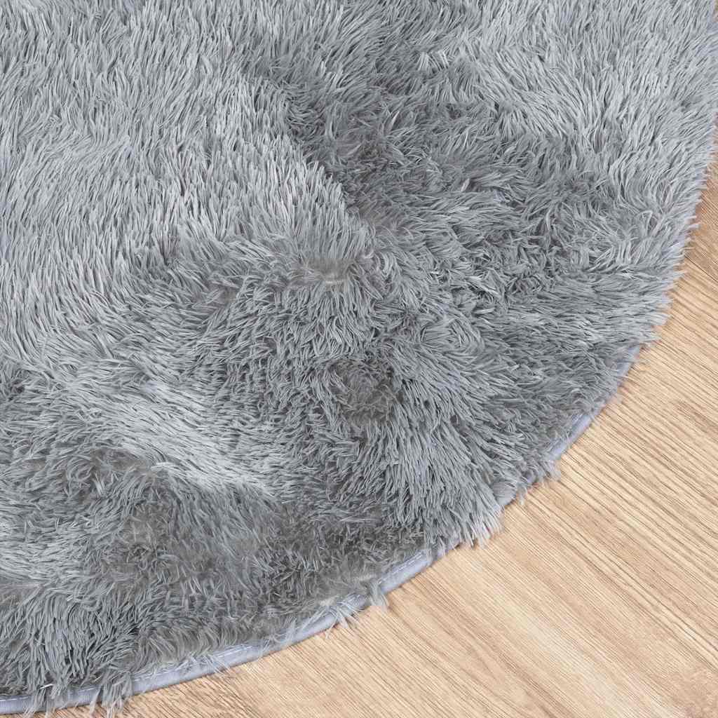 vidaXL Shaggy Rug High Pile NAVARRA Light Grey 160x160 cm Polyester 4